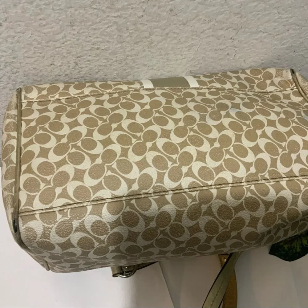 COACH Chelsea Heritage Satchel M1094-F15132 Metallic Tan/Gold, Lavender Lining